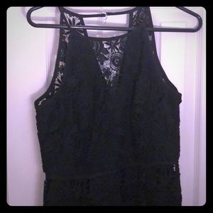 White House Black Market Black crochet-lace dress